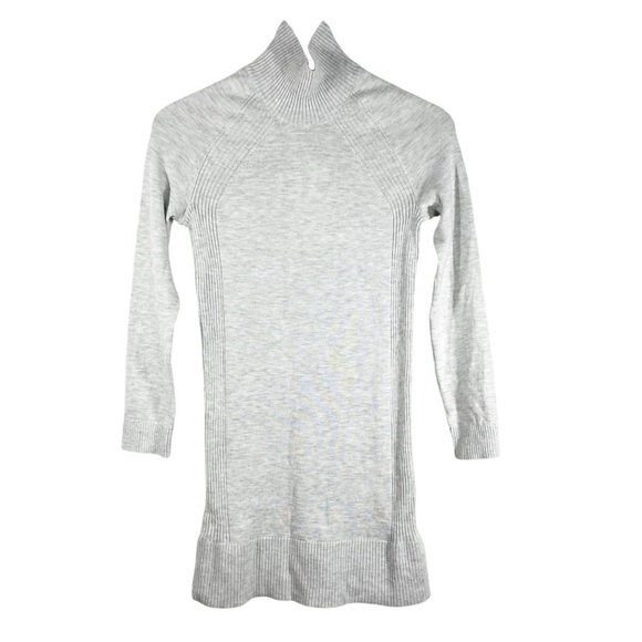 LULULEMON Grey "Keep it cozy dress" Fitted Knit stretch lightweight sweater 2 - Picture 1 of 10